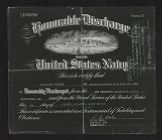 US Navy Honorable Discharge form